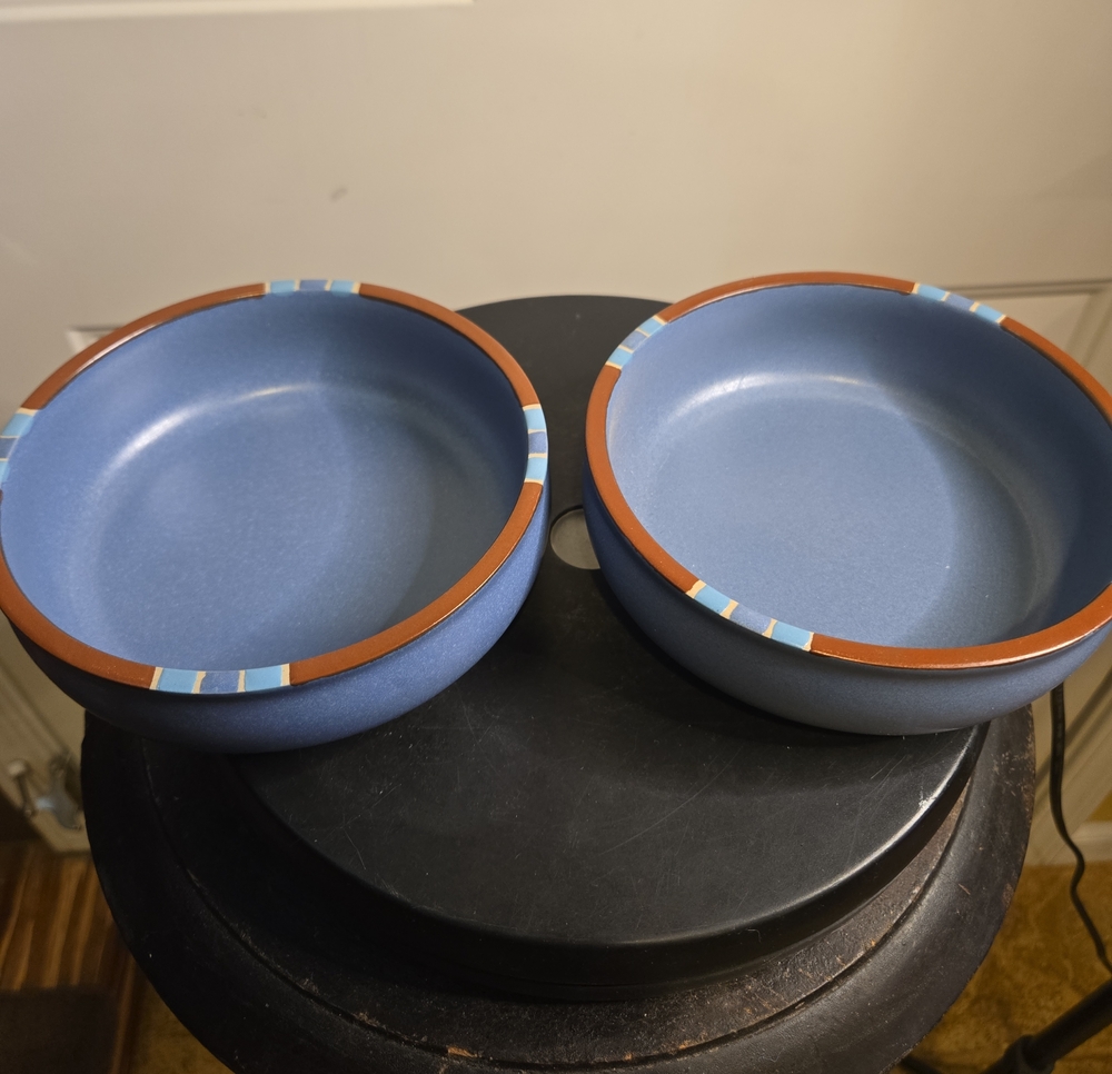 Dansk Mesa Sky Blue Portugal 5 3/4" Cereal Bowls Portugal Set Of 2